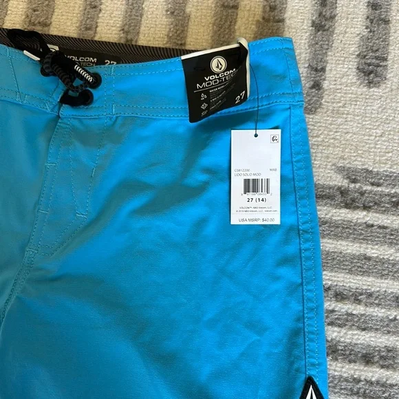 NWT Volcom Boy’s Blue Swim Shorts size 27 - Picture 3 of 5